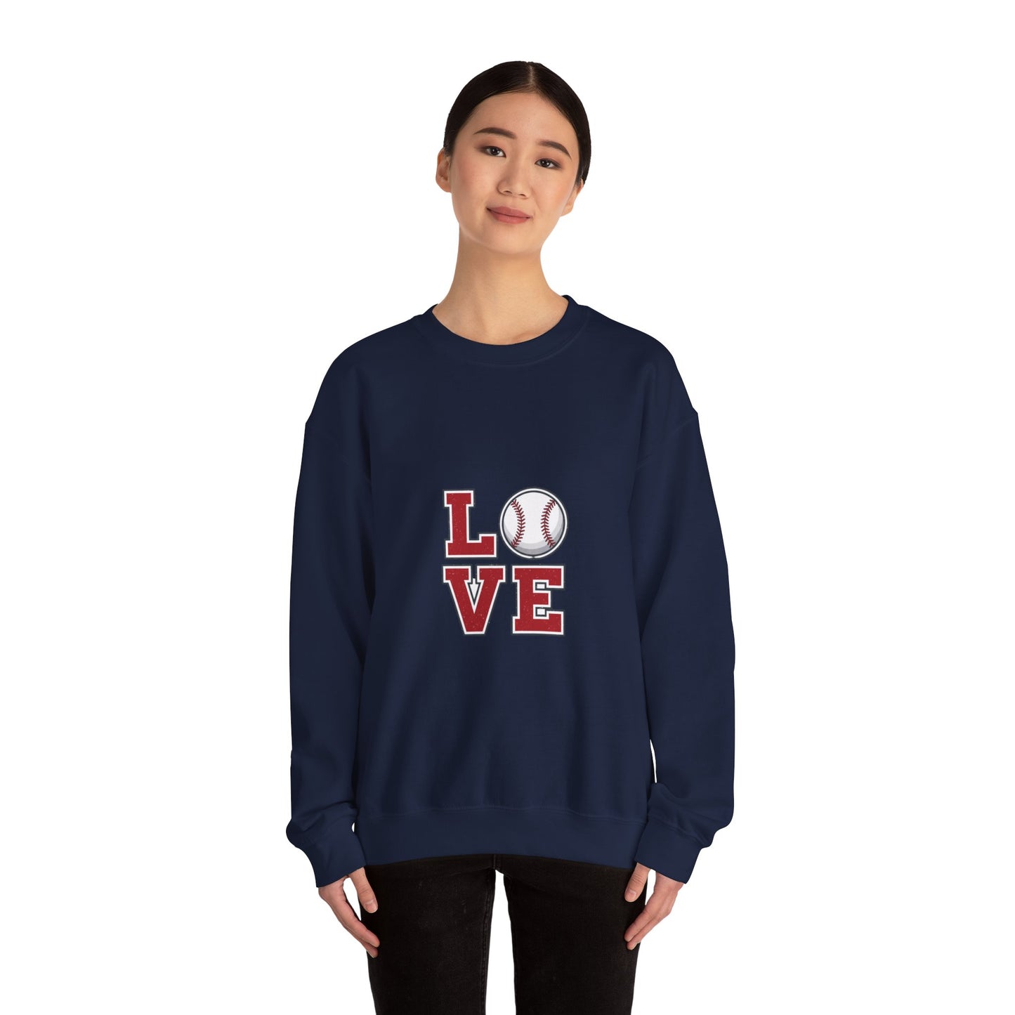 Baseball Love Crewneck Sweatshirt | topo contour line design, topo apparel