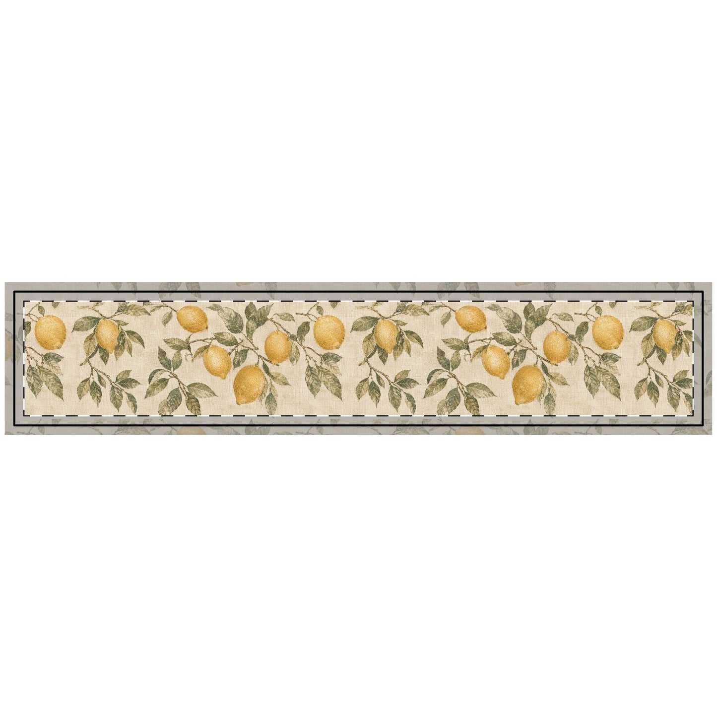 Lemon Branch Quilted Table Runner — Country Kitchen Table Decor