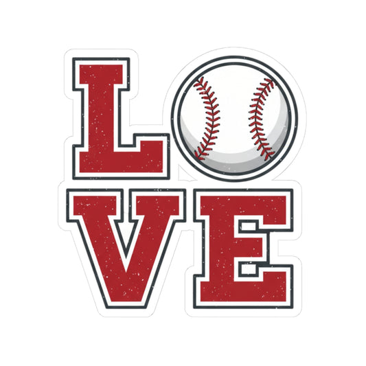Baseball LOVE Sticker | Waterproof Vinyl Decal