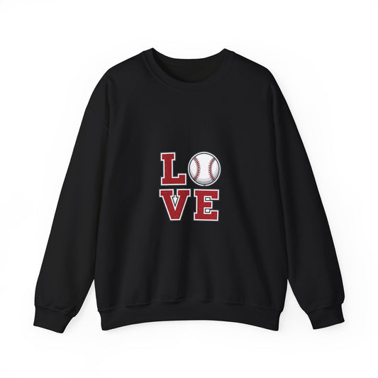 Baseball Love Crewneck Sweatshirt | topo contour line design, topo apparel