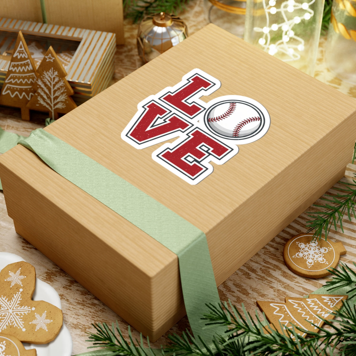 Baseball LOVE Sticker | Waterproof Vinyl Decal