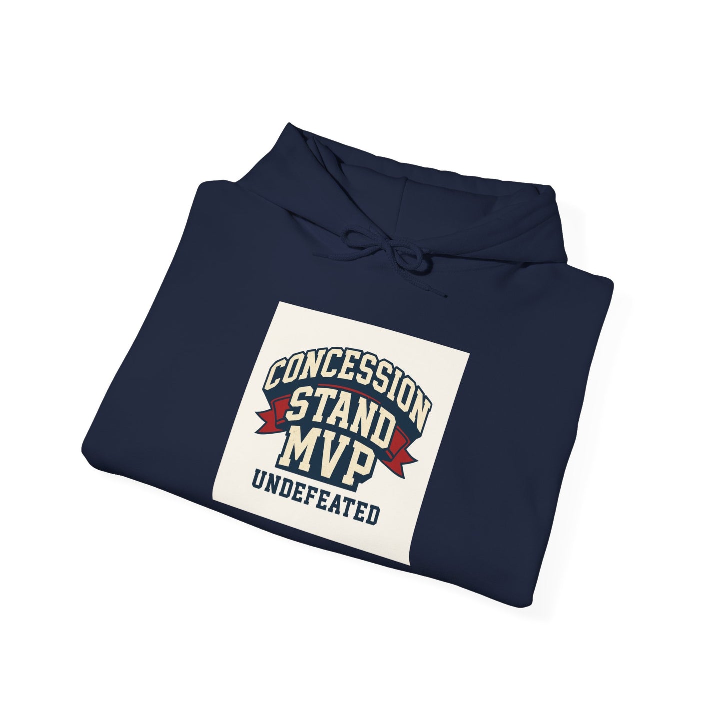 Concession Stand MVP Hoodie — "Undefeated" Retro Sports Vendor Sweatshirt