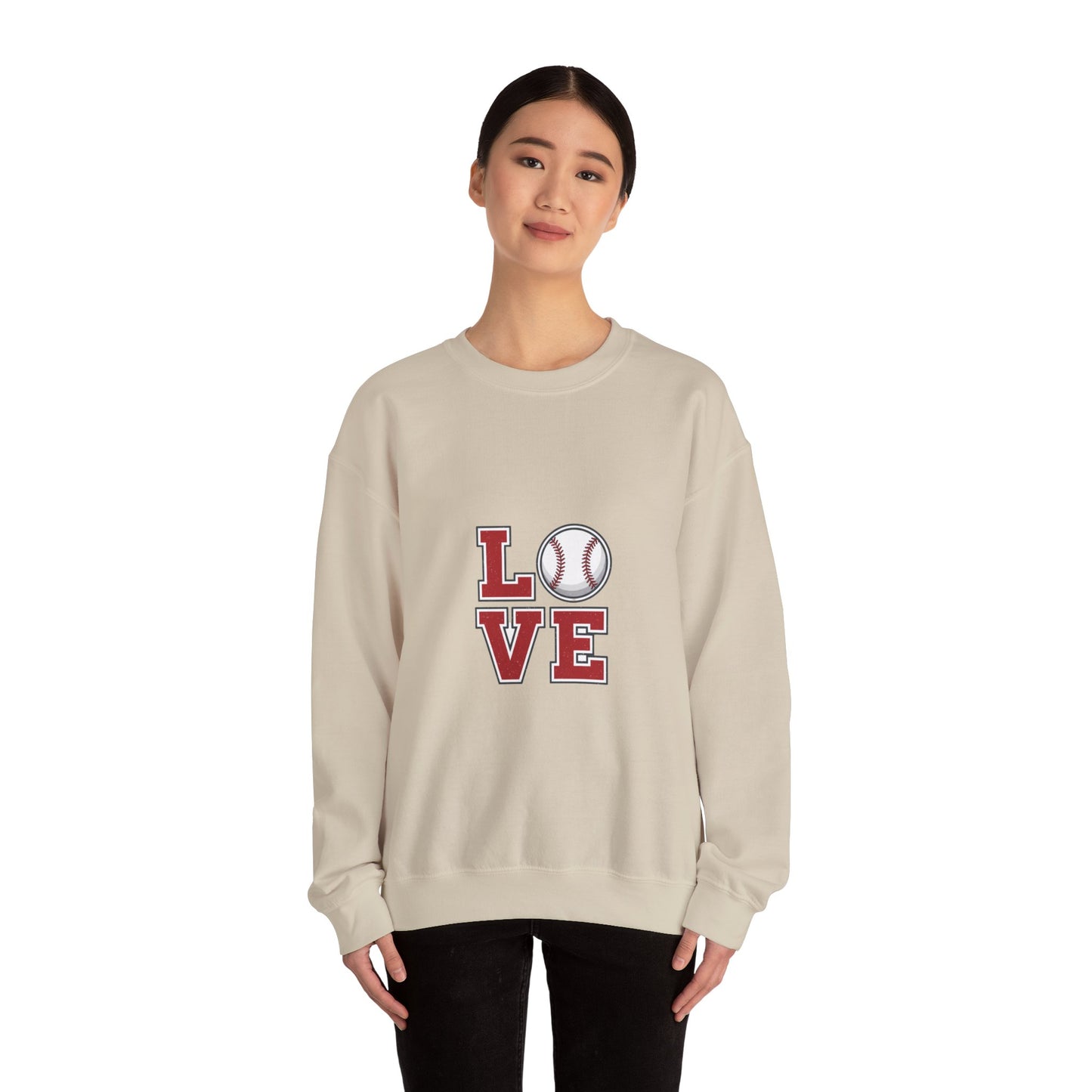 Baseball Love Crewneck Sweatshirt | topo contour line design, topo apparel