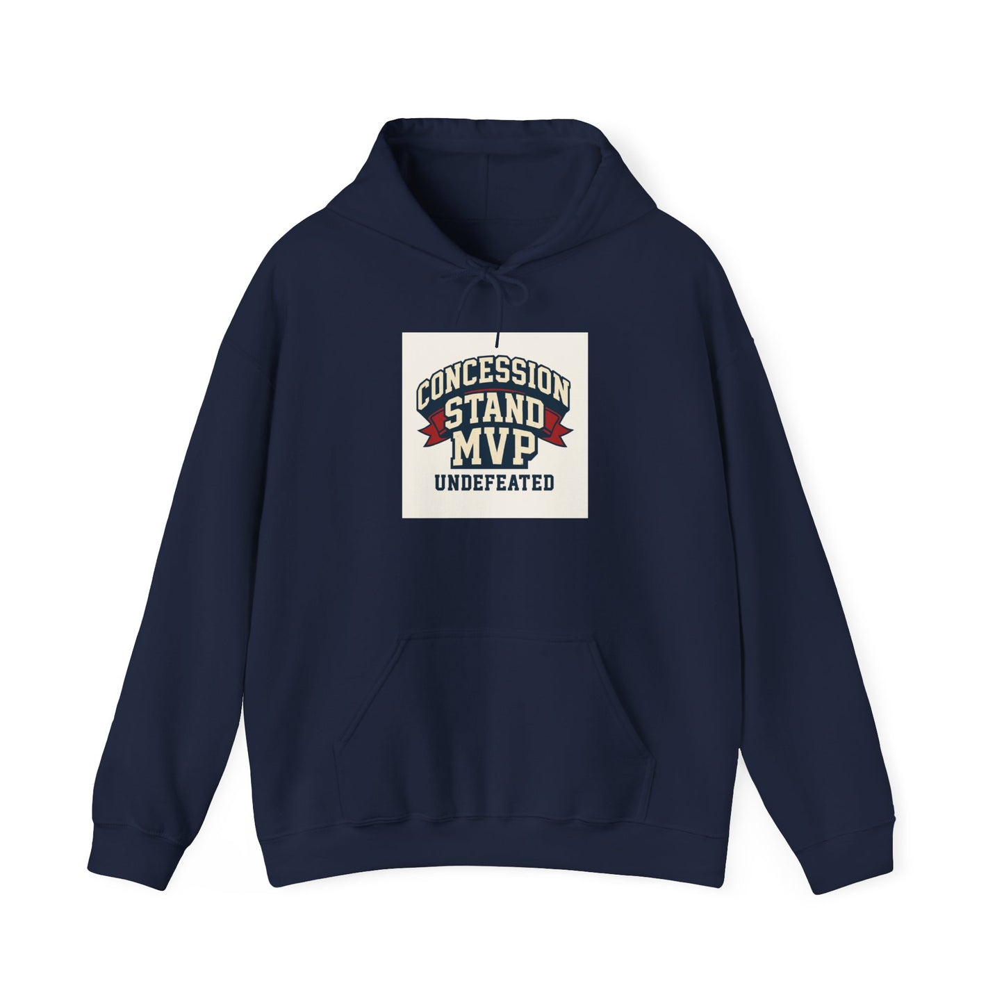 Concession Stand MVP Hoodie — "Undefeated" Retro Sports Vendor Sweatshirt