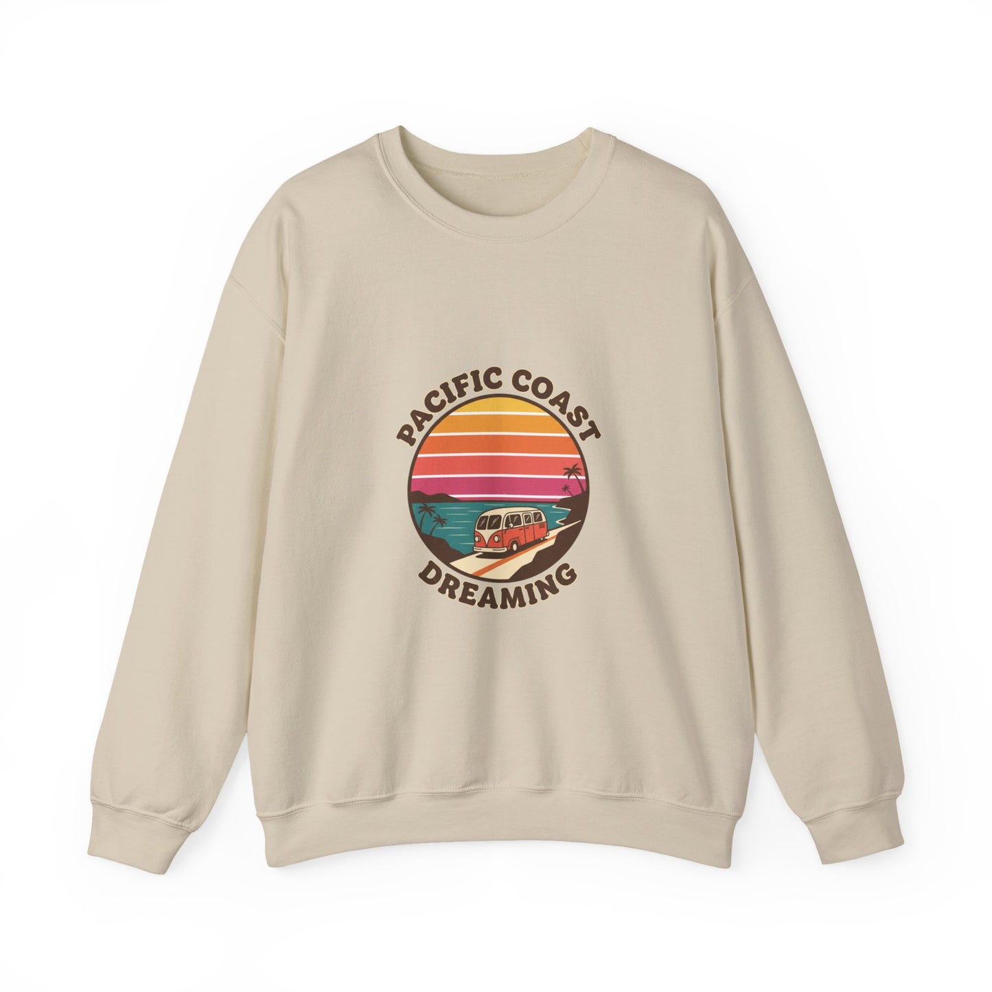 Pacific Coast Dreaming Sweatshirt | 70s Sunset Retro Surf Graphic