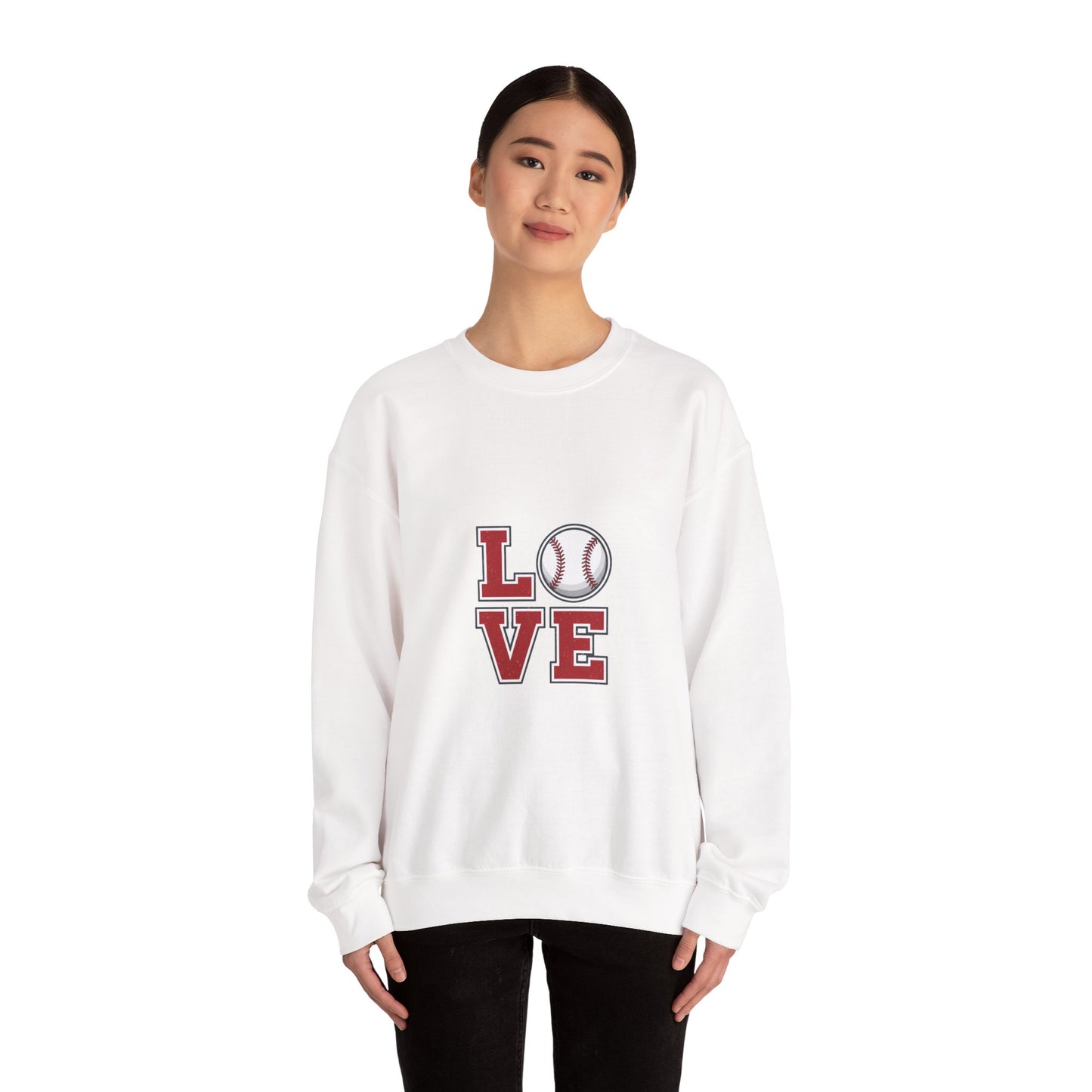 Baseball Love Crewneck Sweatshirt | topo contour line design, topo apparel