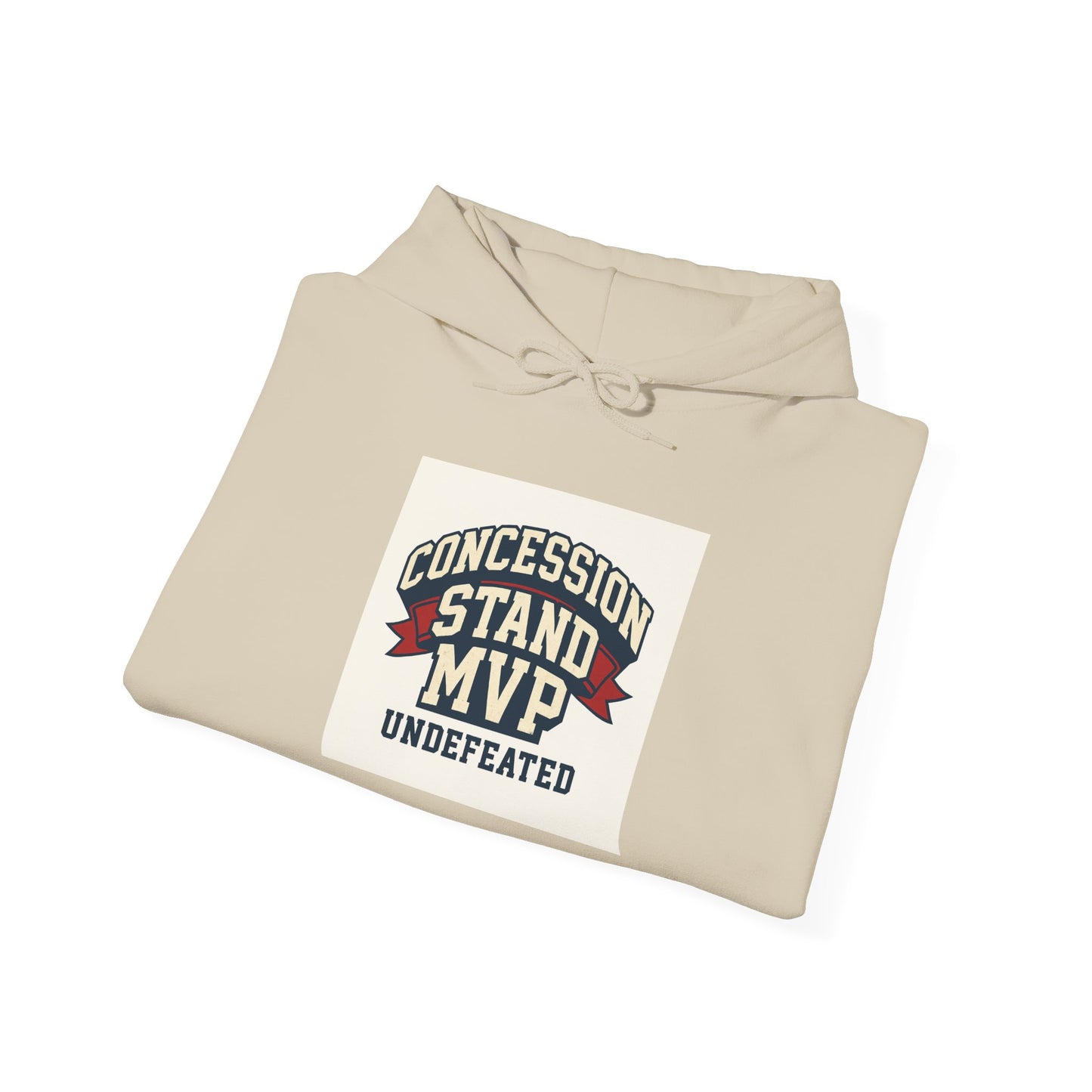 Concession Stand MVP Hoodie — "Undefeated" Retro Sports Vendor Sweatshirt