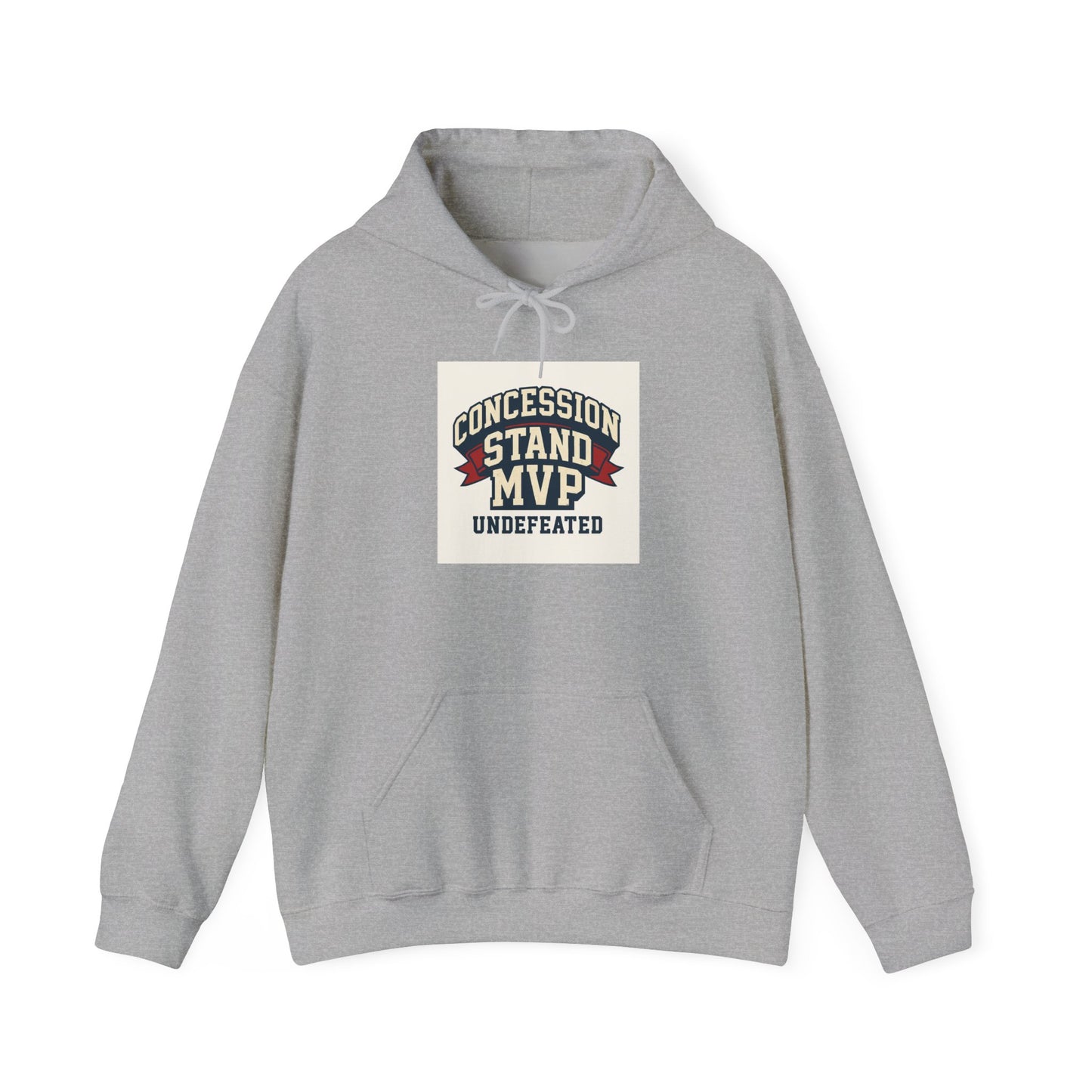 Concession Stand MVP Hoodie — "Undefeated" Retro Sports Vendor Sweatshirt