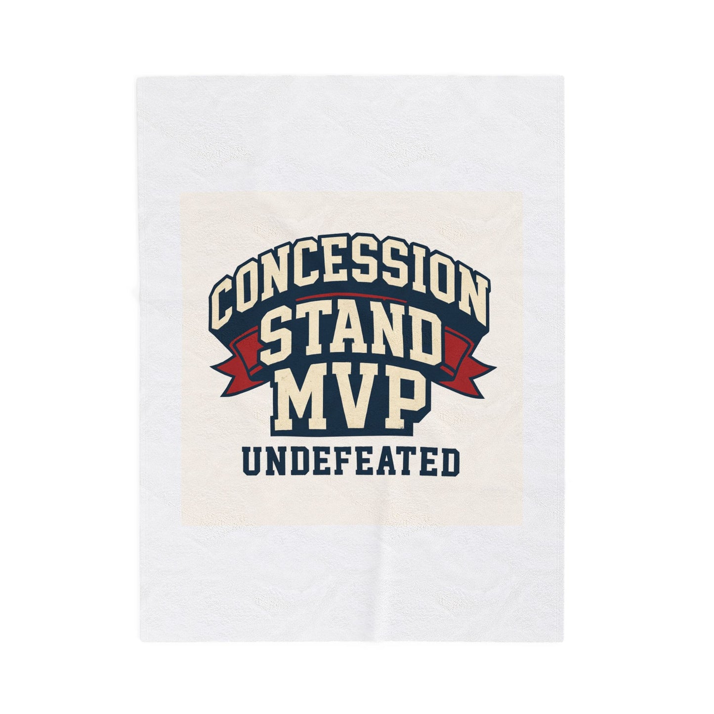 Concession Stand MVP Velveteen Plush Blanket — 'Undefeated' Cozy Sports Snack Vendor Gift