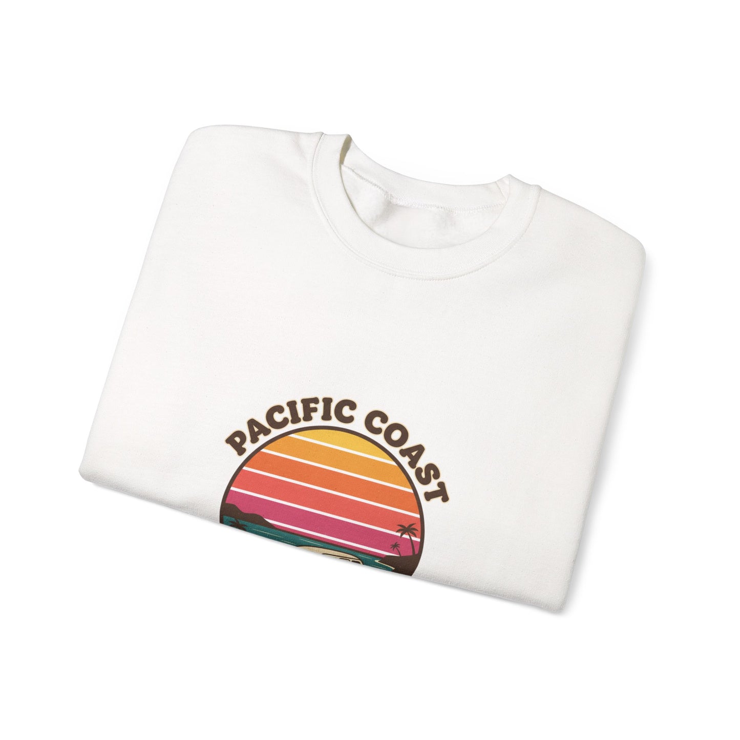 Pacific Coast Dreaming Sweatshirt | 70s Sunset Retro Surf Graphic