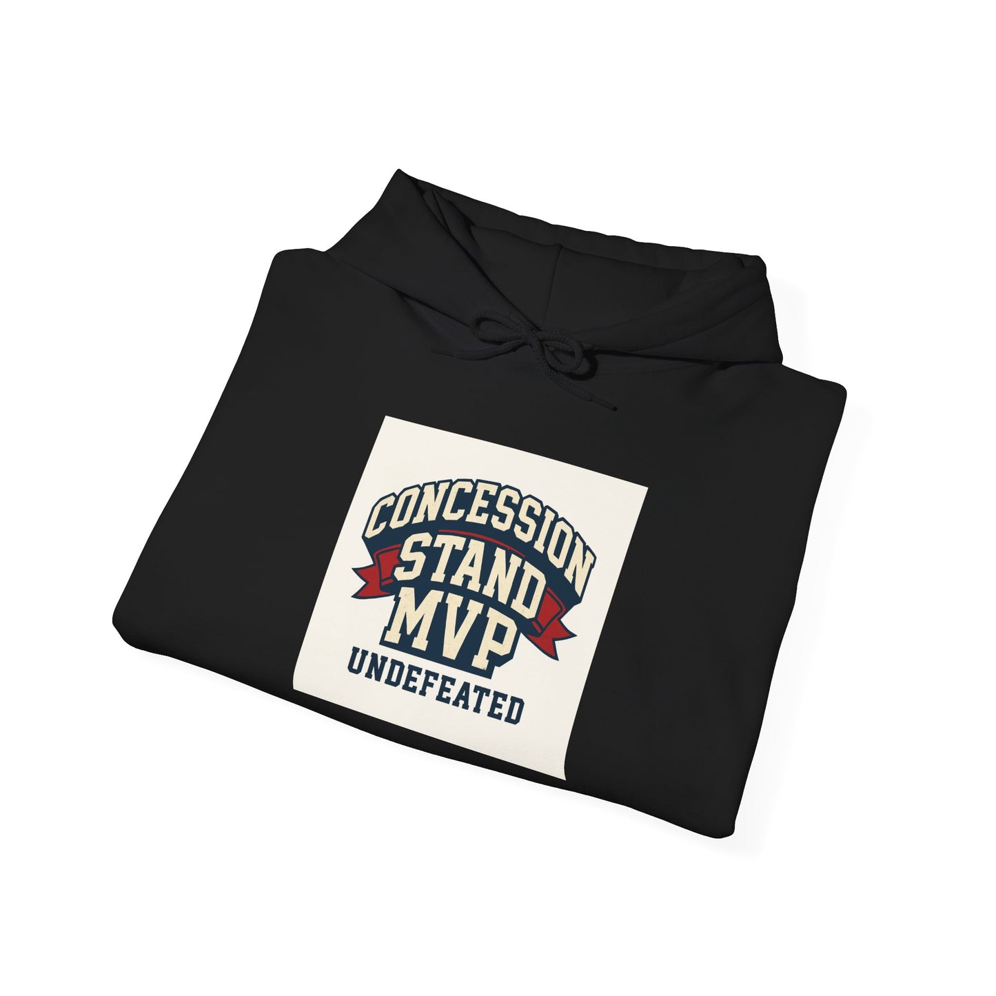 Concession Stand MVP Hoodie — "Undefeated" Retro Sports Vendor Sweatshirt