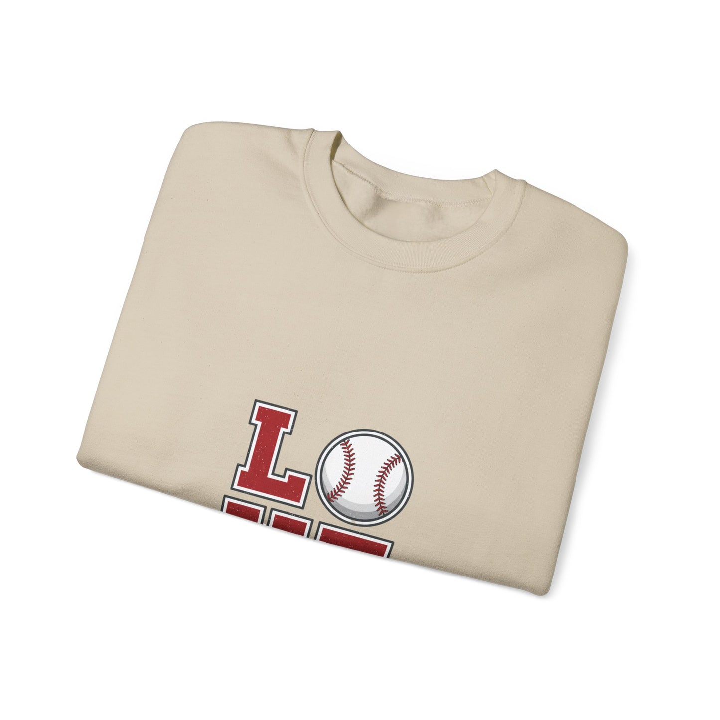 Baseball Love Crewneck Sweatshirt | topo contour line design, topo apparel