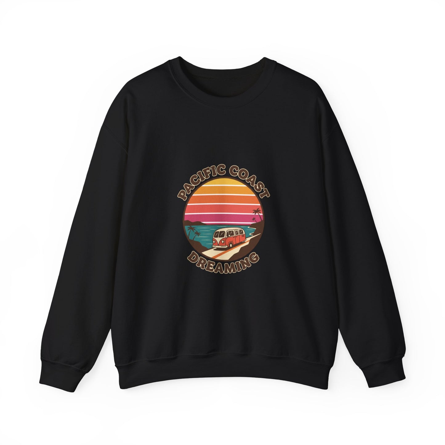 Pacific Coast Dreaming Sweatshirt | 70s Sunset Retro Surf Graphic