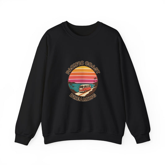 Pacific Coast Dreaming Sweatshirt | 70s Sunset Retro Surf Graphic