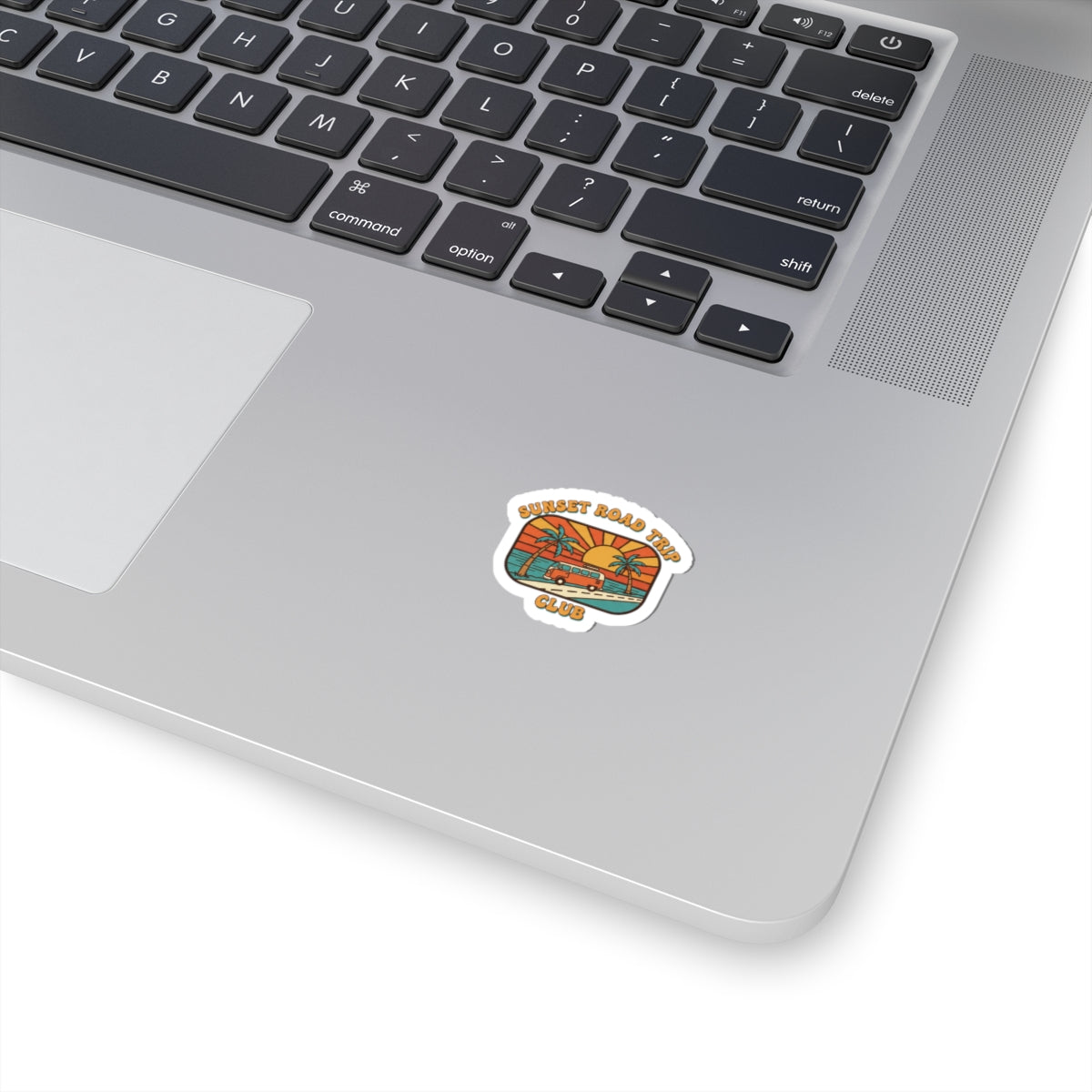 Sunset Road Trip Sticker | 1970s Retro Palm Golden Hour, vintage surf postcard vibe