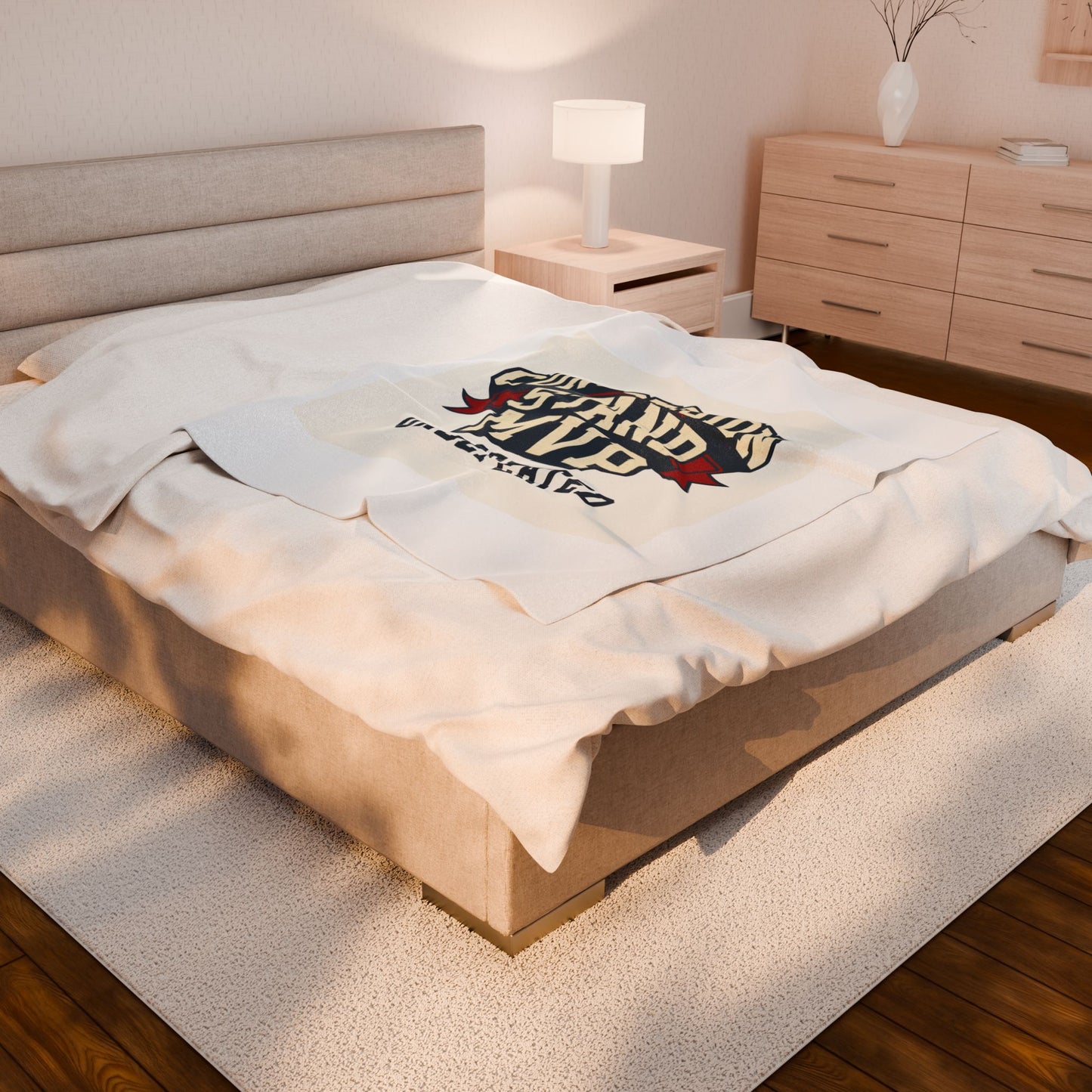 Concession Stand MVP Velveteen Plush Blanket — 'Undefeated' Cozy Sports Snack Vendor Gift