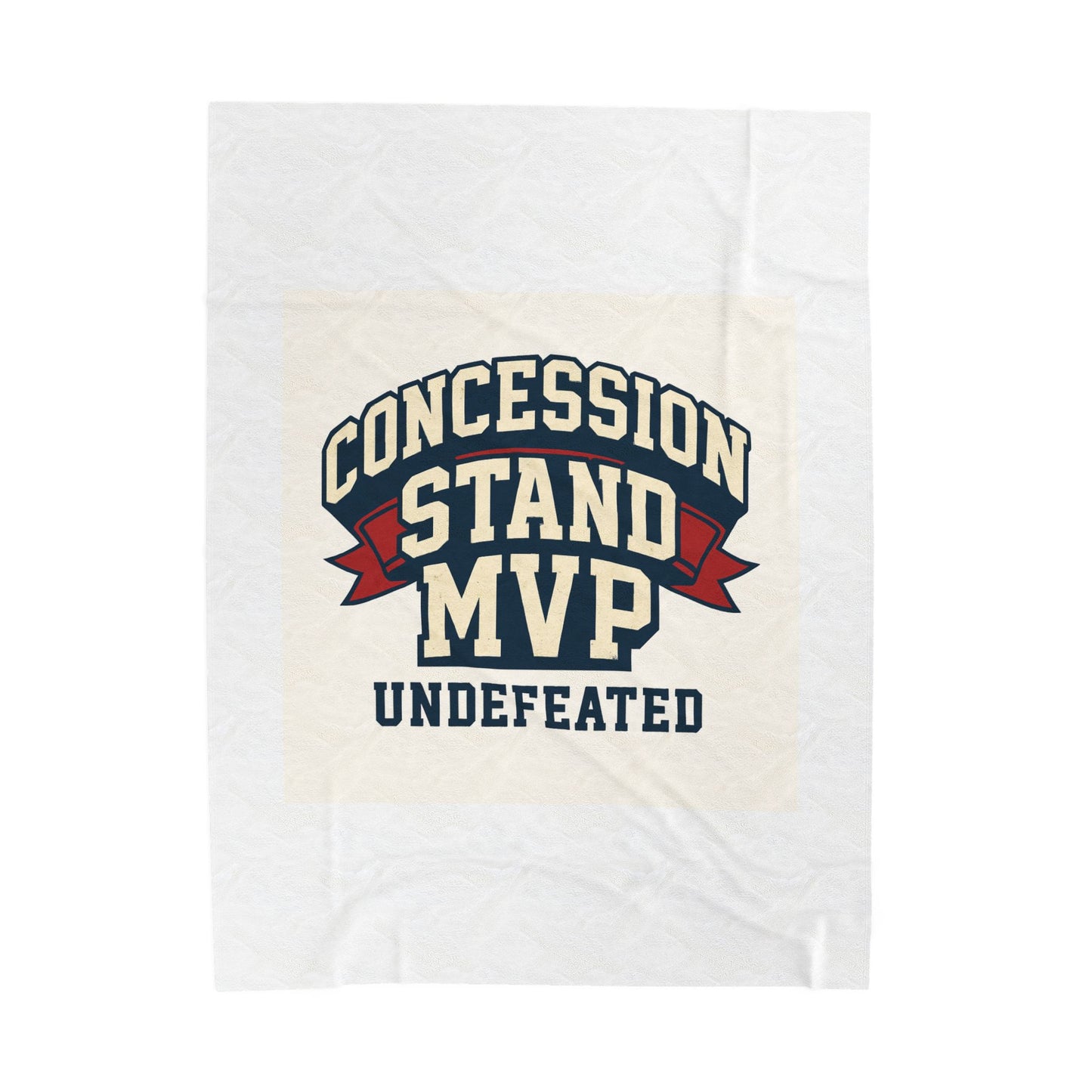 Concession Stand MVP Velveteen Plush Blanket — 'Undefeated' Cozy Sports Snack Vendor Gift