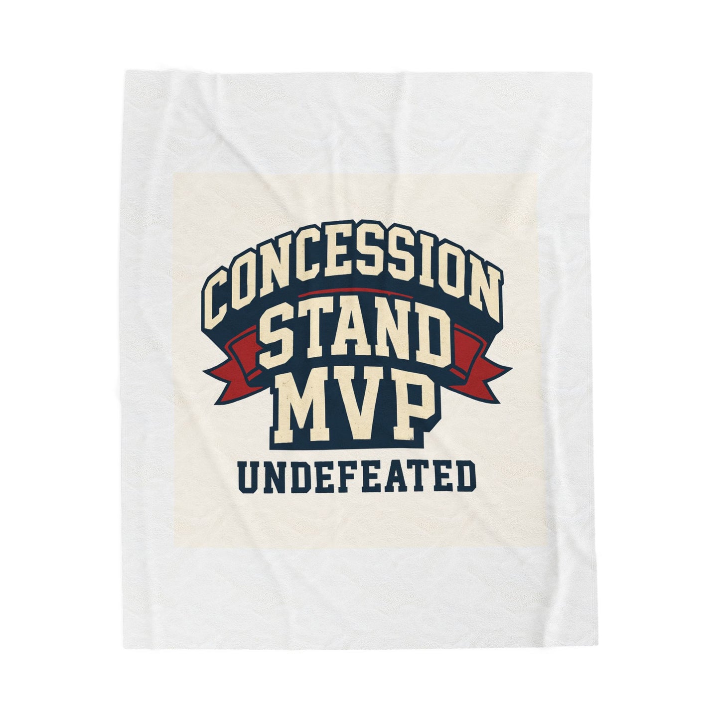Concession Stand MVP Velveteen Plush Blanket — 'Undefeated' Cozy Sports Snack Vendor Gift