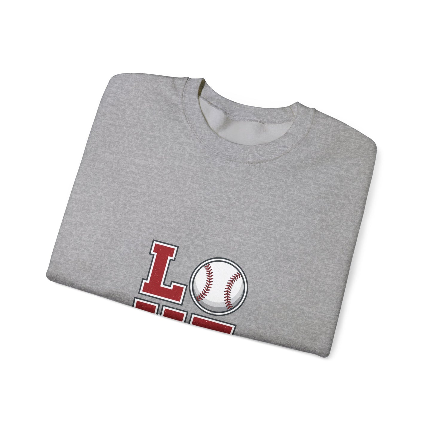Baseball Love Crewneck Sweatshirt | topo contour line design, topo apparel