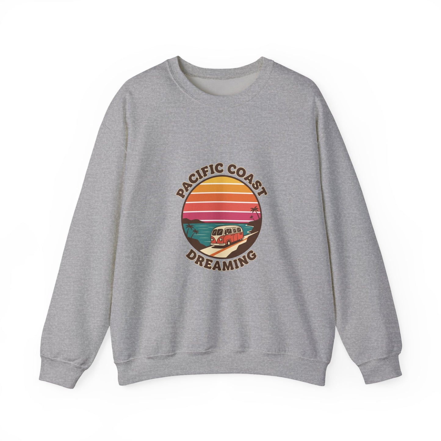 Pacific Coast Dreaming Sweatshirt | 70s Sunset Retro Surf Graphic
