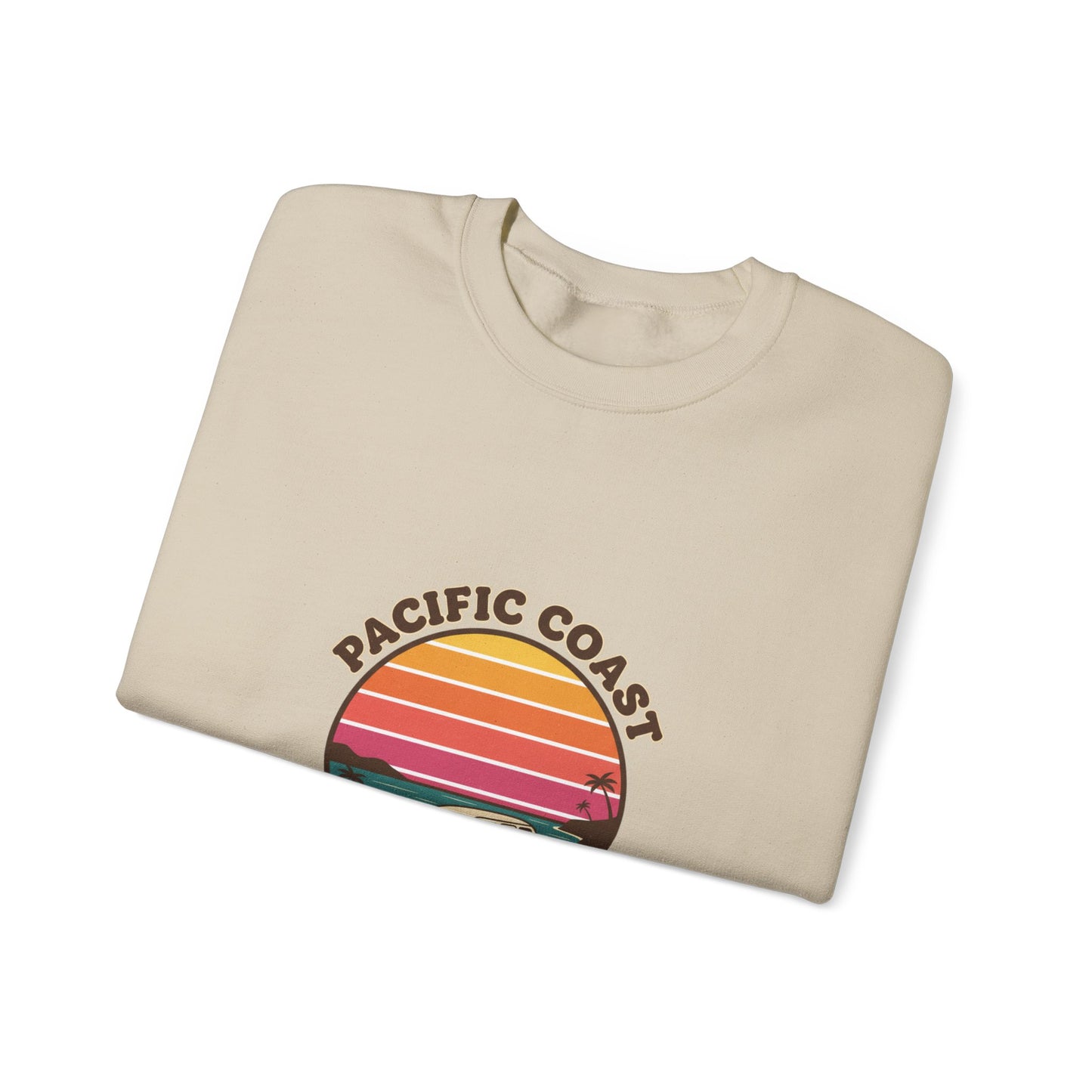 Pacific Coast Dreaming Sweatshirt | 70s Sunset Retro Surf Graphic