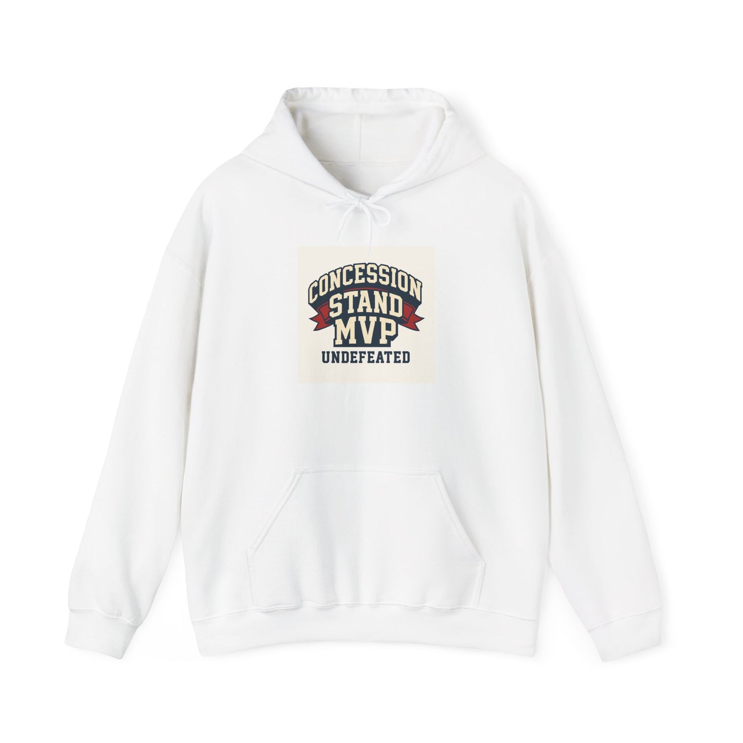Concession Stand MVP Hoodie — "Undefeated" Retro Sports Vendor Sweatshirt
