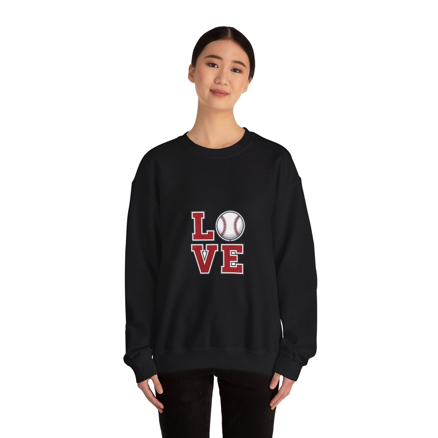 Baseball Love Crewneck Sweatshirt | topo contour line design, topo apparel