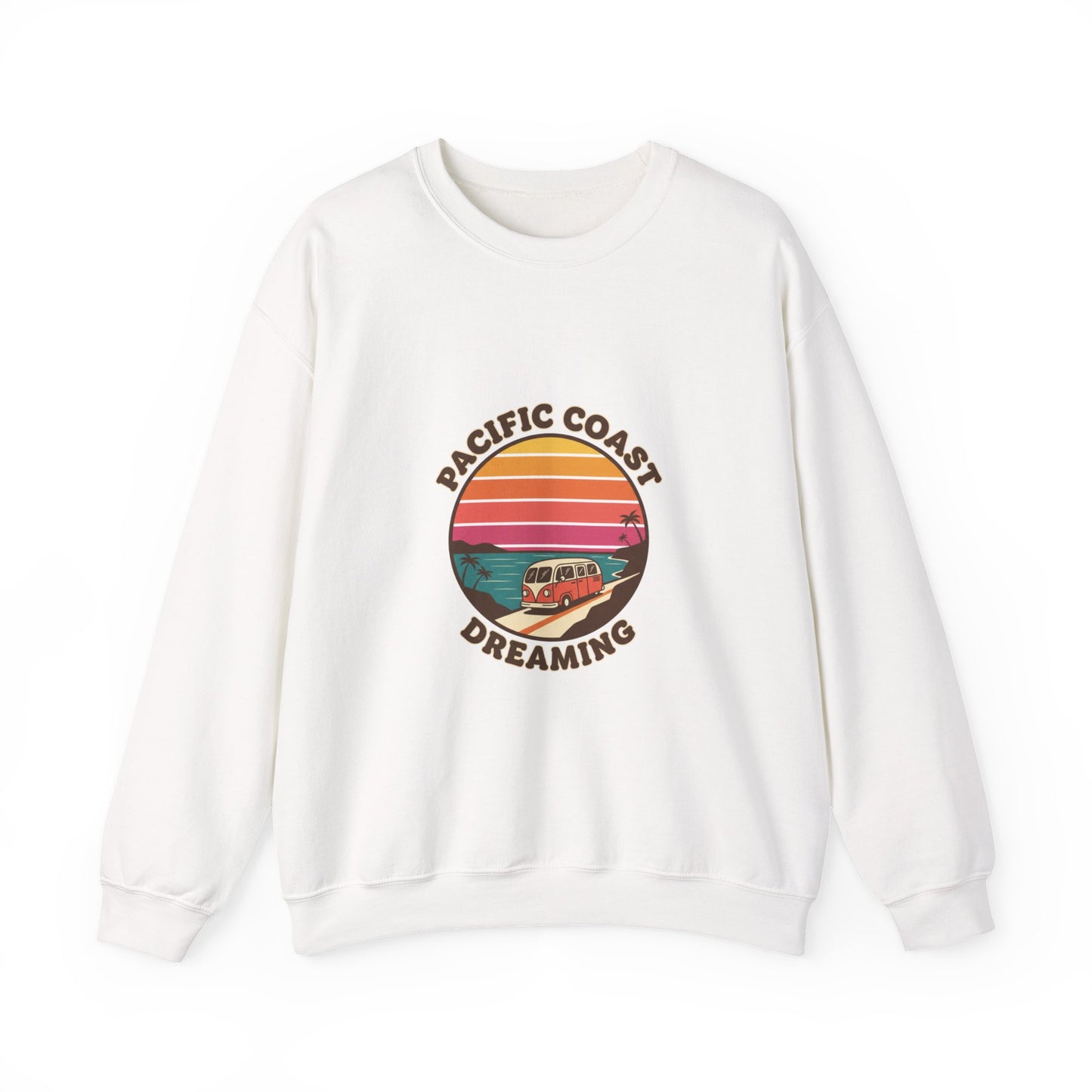 Pacific Coast Dreaming Sweatshirt | 70s Sunset Retro Surf Graphic