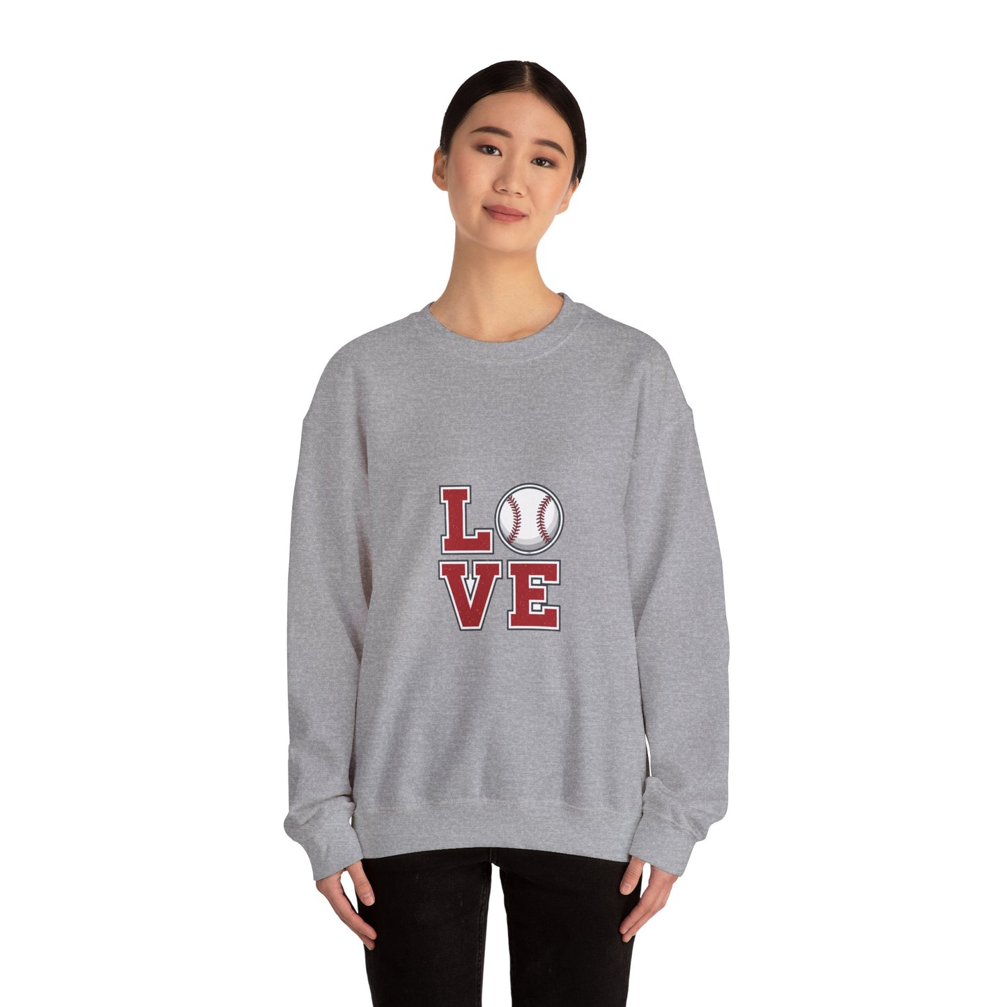 Baseball Love Crewneck Sweatshirt | topo contour line design, topo apparel