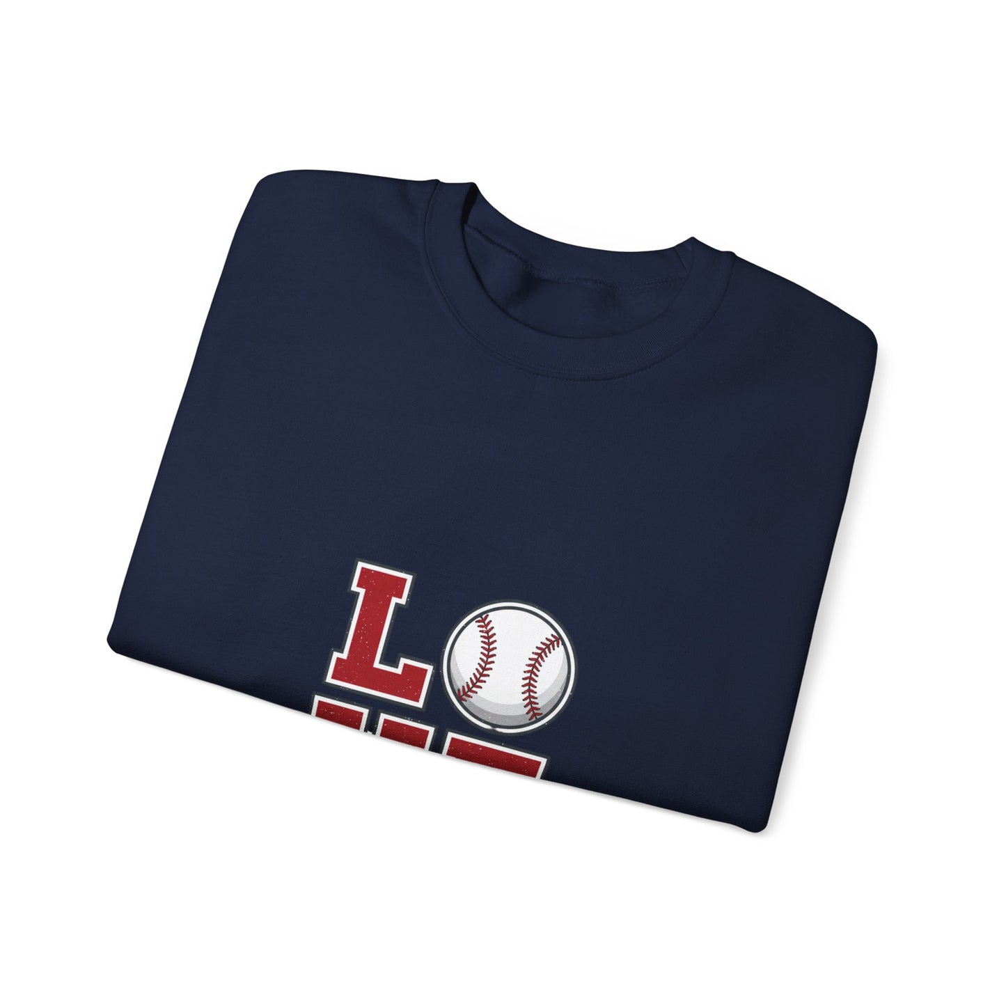 Baseball Love Crewneck Sweatshirt | topo contour line design, topo apparel