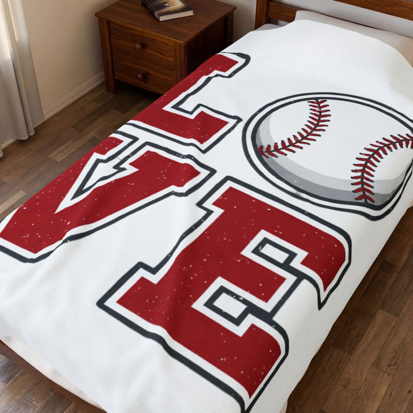Baseball LOVE Fleece Blanket | Game Day Fan & Mom Gift Throw