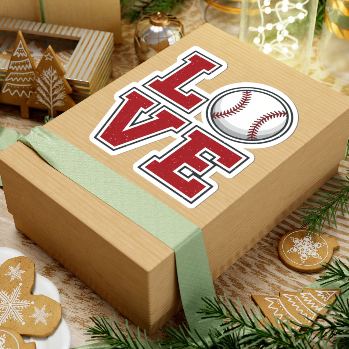 Baseball LOVE Sticker | Waterproof Vinyl Decal